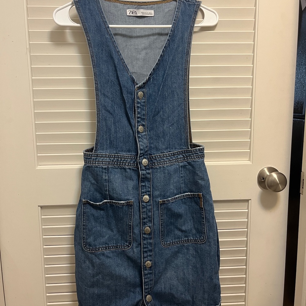 Zara Blue Denim Sleeveless Dress